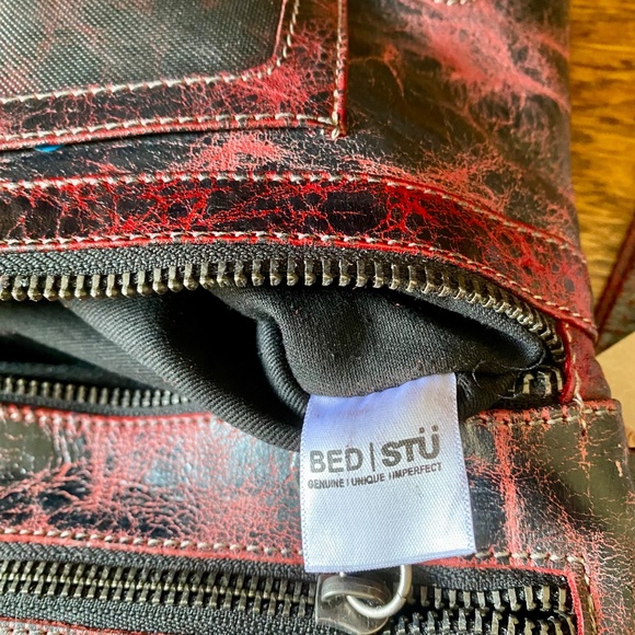 Bed Stu Black and Red Leather Wristlet - Picture 10 of 11